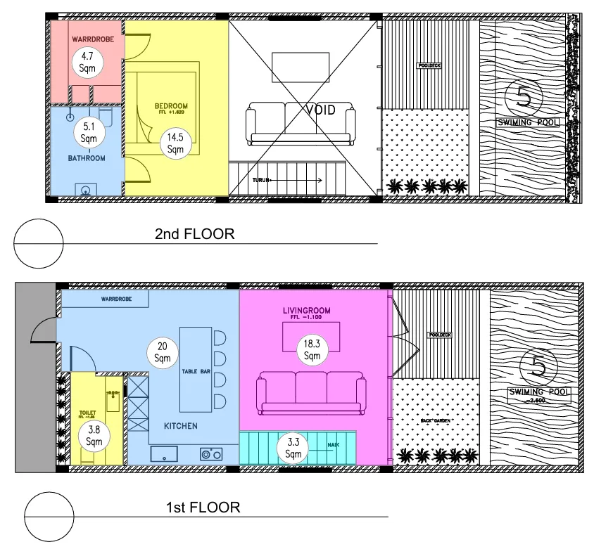 Predmet.Babakan 1 bed floor plan, 780 sqft