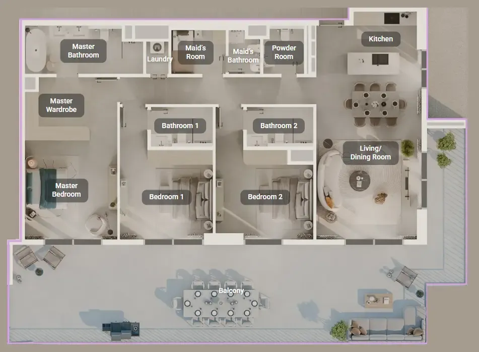 Tara Park 3 bed floor plan, 2,657 sqft