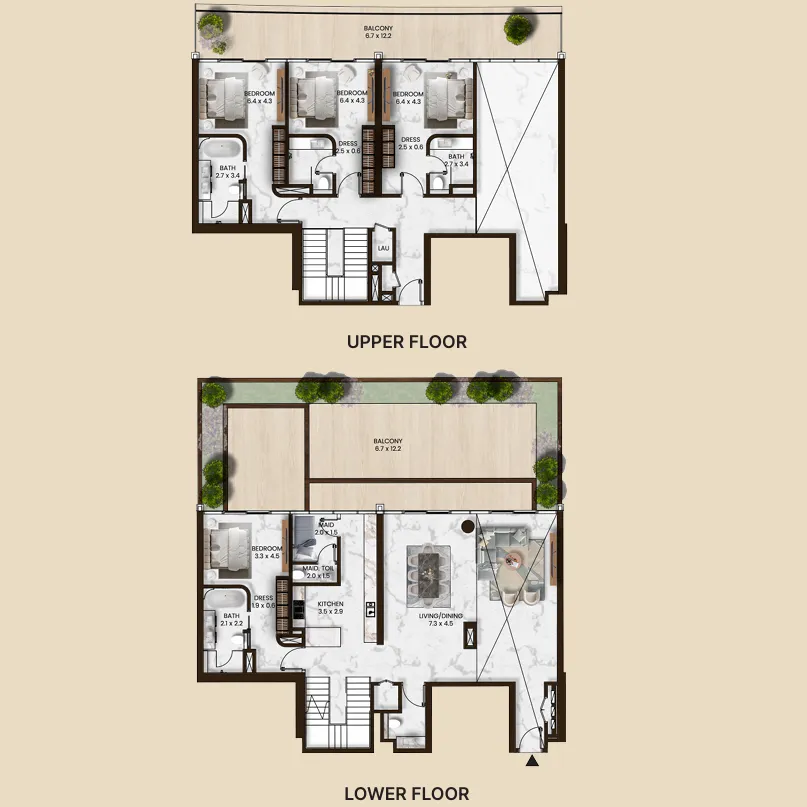 Saas Hills 4 bed floor plan, 4,401 sqft