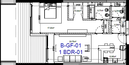 Gateway Porto Al Zorah 1 bed floor plan, 1,204 sqft