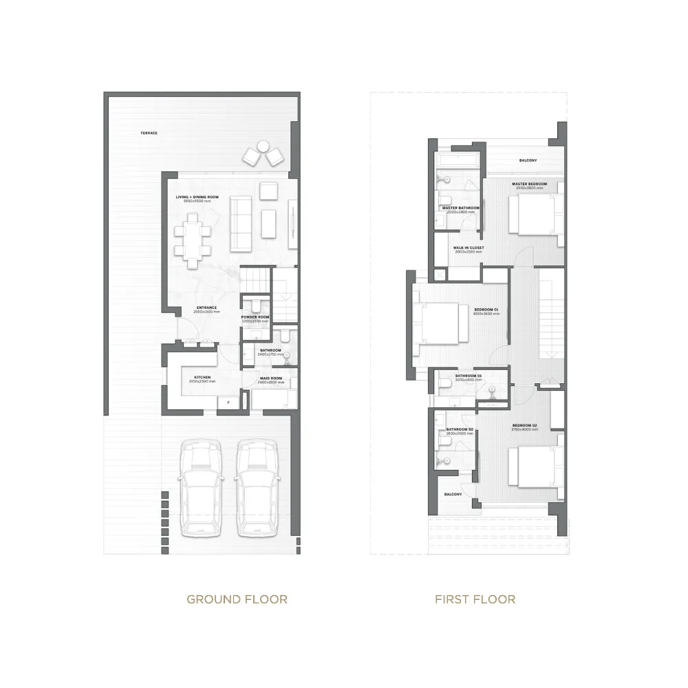 Trump Cliff Villas 3 bed floor plan, 2,045 – 2,785 sqft