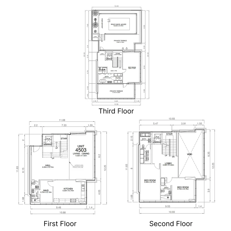 Marina Arcade Tower 3 bed floor plan, 5,324 sqft