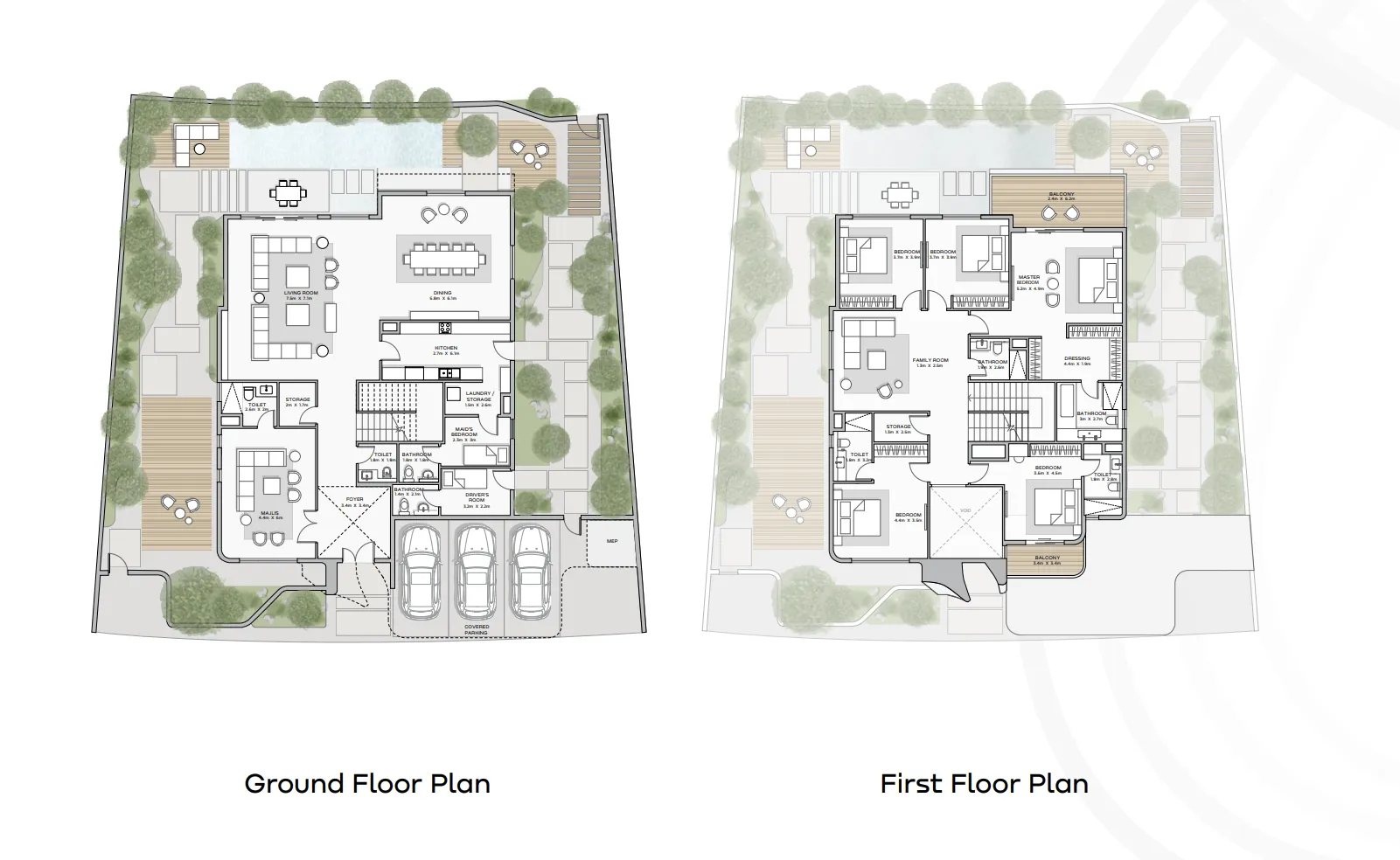 Khalid Bin Sultan City 5 bed floor plan, 2,543 – 5,480 sqft