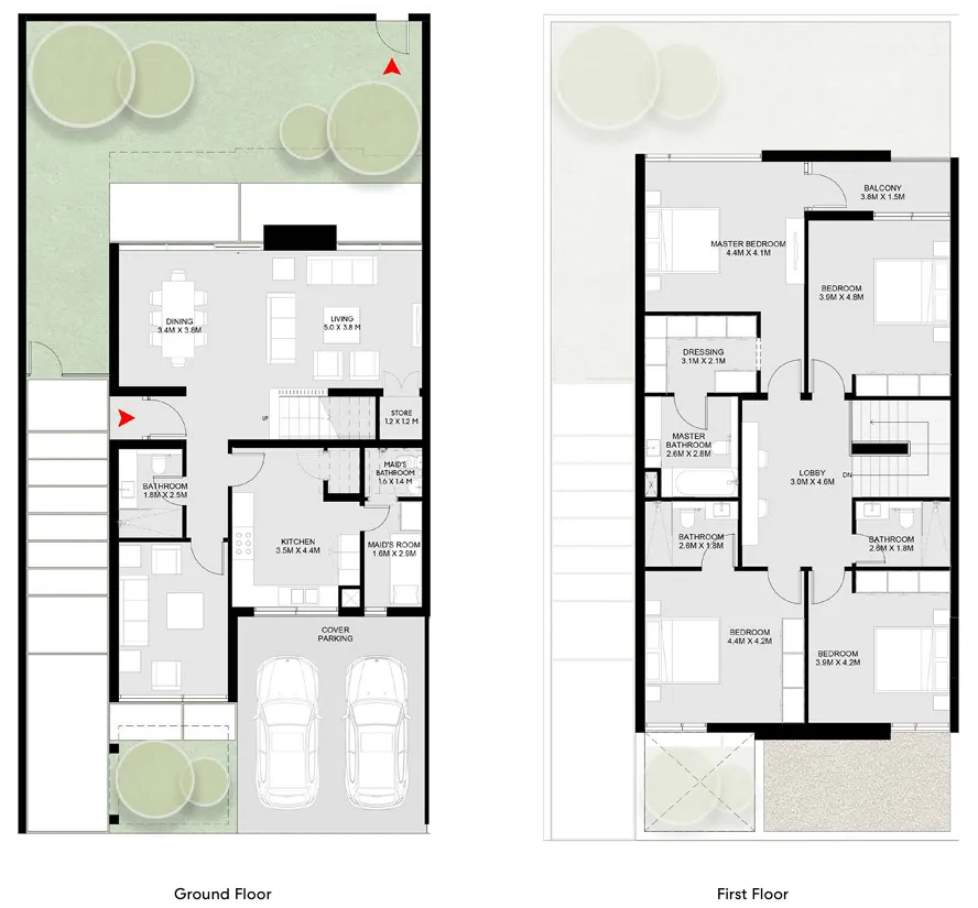 Masaar 3 Dalia 4 bed floor plan, 3,139 sqft