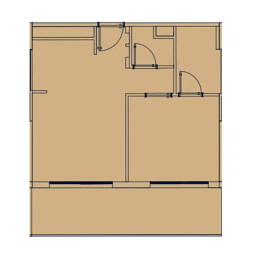 Azizi Venice 1 bed floor plan, 724 sqft