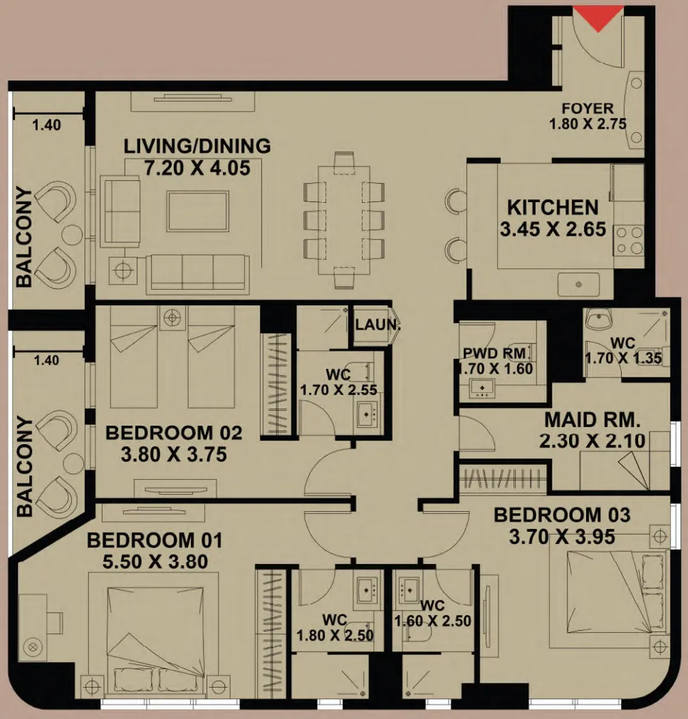Timber Terrace 3 bed floor plan, 1,654 – 1,697 sqft