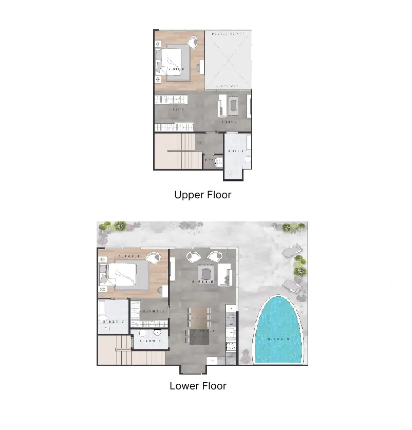 Autograph S Series Residence 2 bed floor plan, 2,061 sqft
