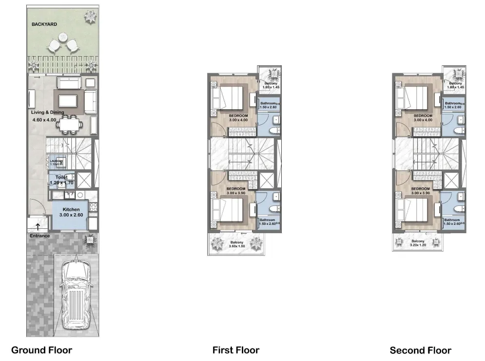 Reportage Hills 4 bed floor plan, 1,524 sqft