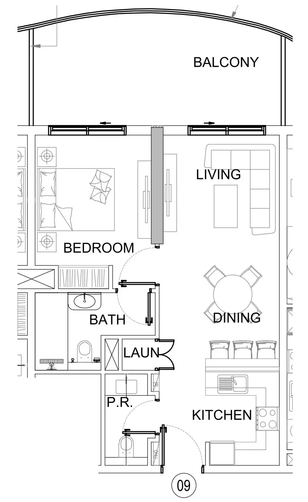 Damac Lagoons Views Phase 3 1 bed floor plan, 756 sqft