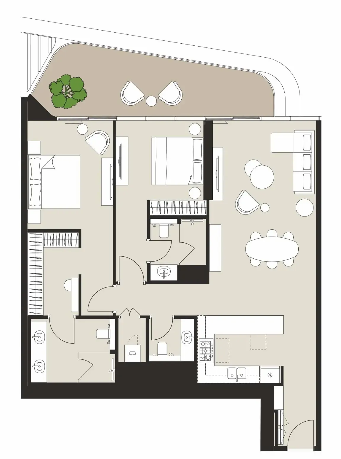Artistry Two Residences 2 bed floor plan, 1,469 sqft