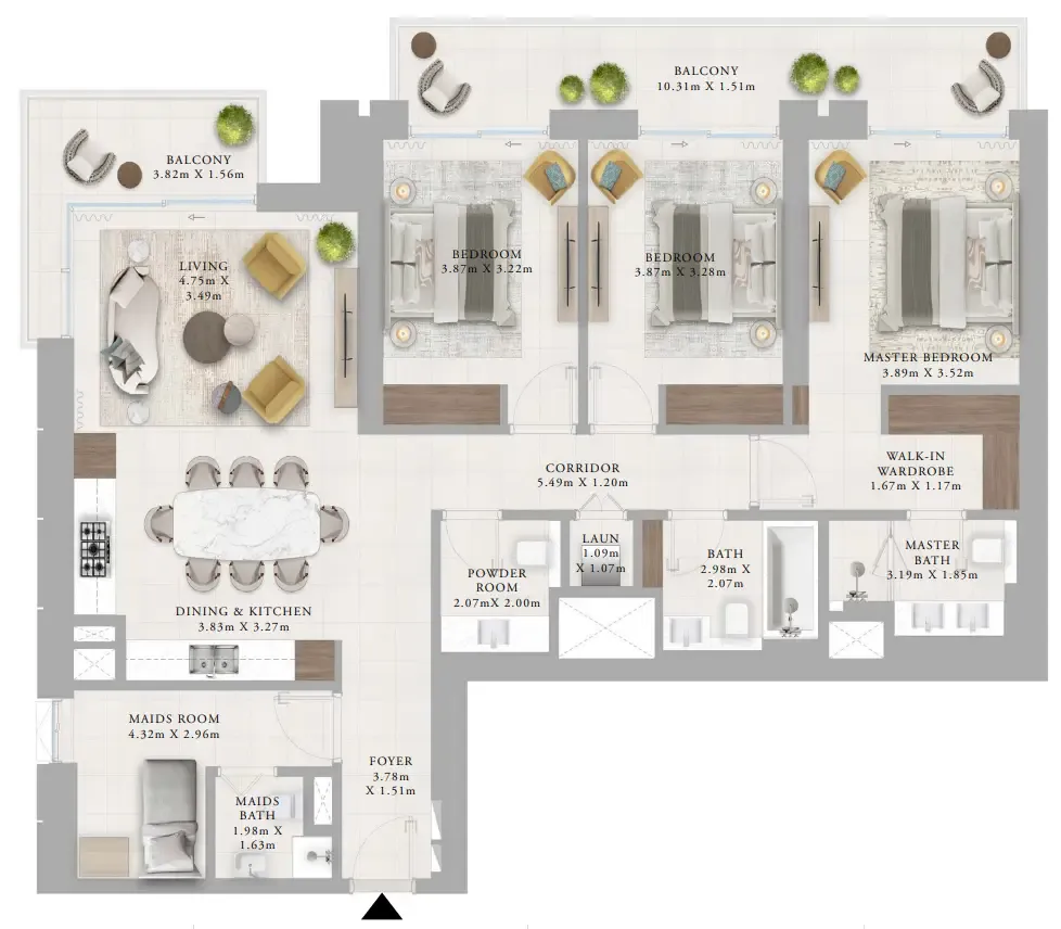 Creek Haven 3 bed floor plan, 1,871 sqft
