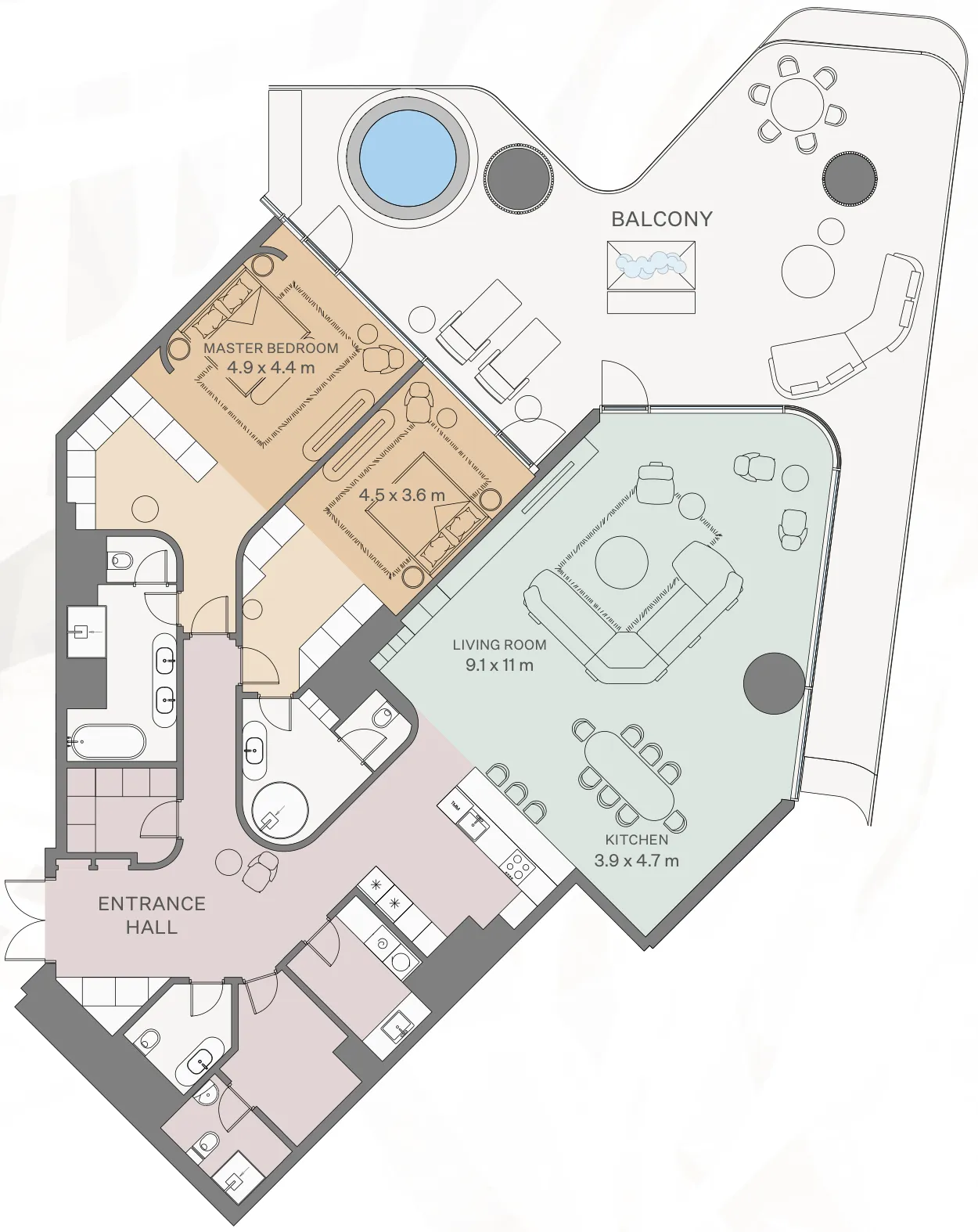 Eywa Tree of Life 2 bed floor plan, 3,989 sqft