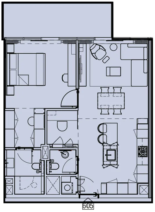 Wynwood by Imtiaz 1 bed floor plan, 917 sqft