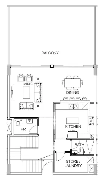 Golf Greens 2 bed floor plan, 2,484 sqft