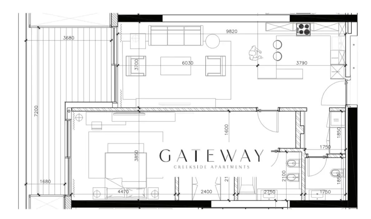 Gateway Porto Al Zorah 1 bed floor plan, 1,182 sqft