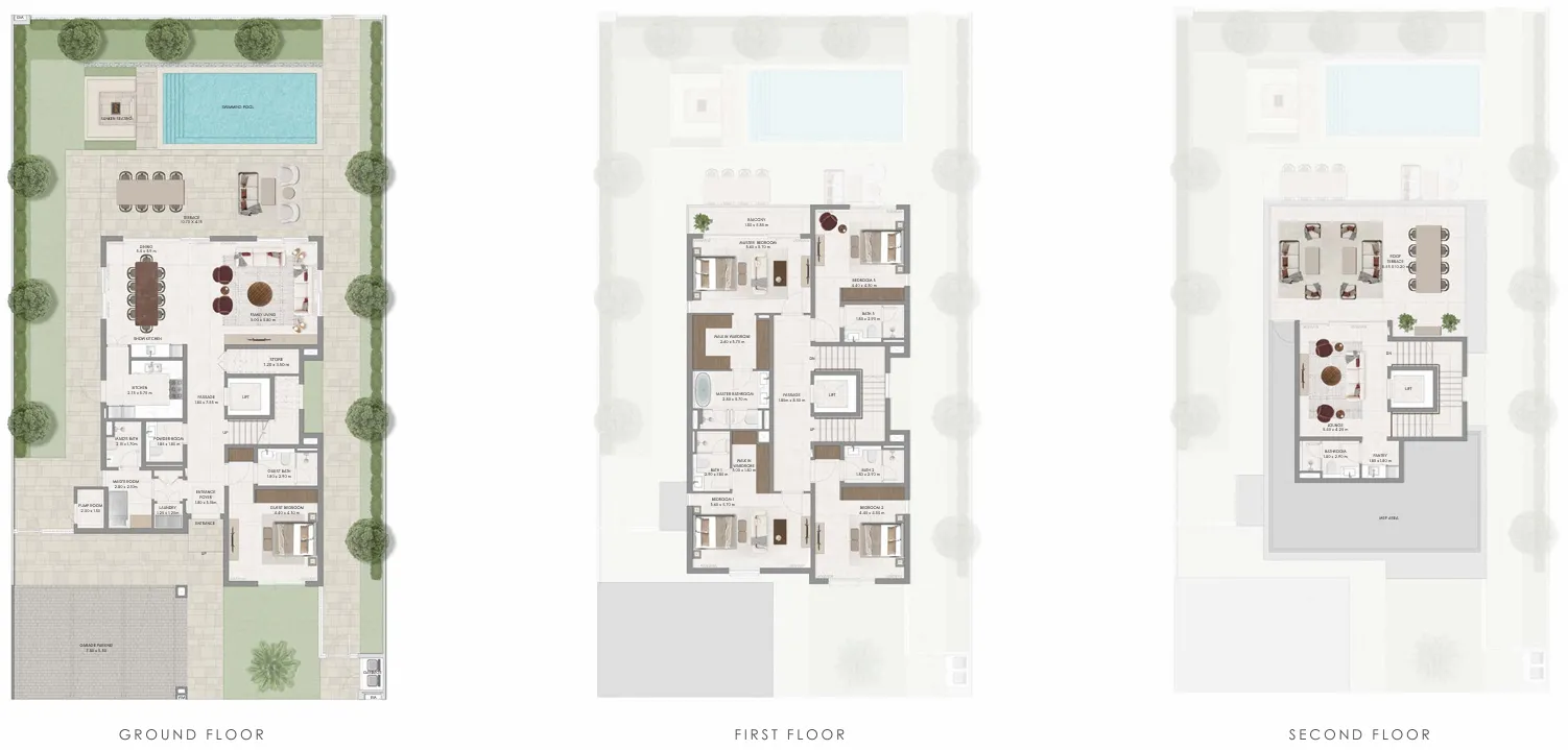 Avelia The Valley 5 bed floor plan, 5,639 sqft