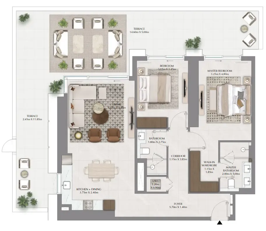 Lyvia By Palace 2 bed floor plan, 1,917 sqft