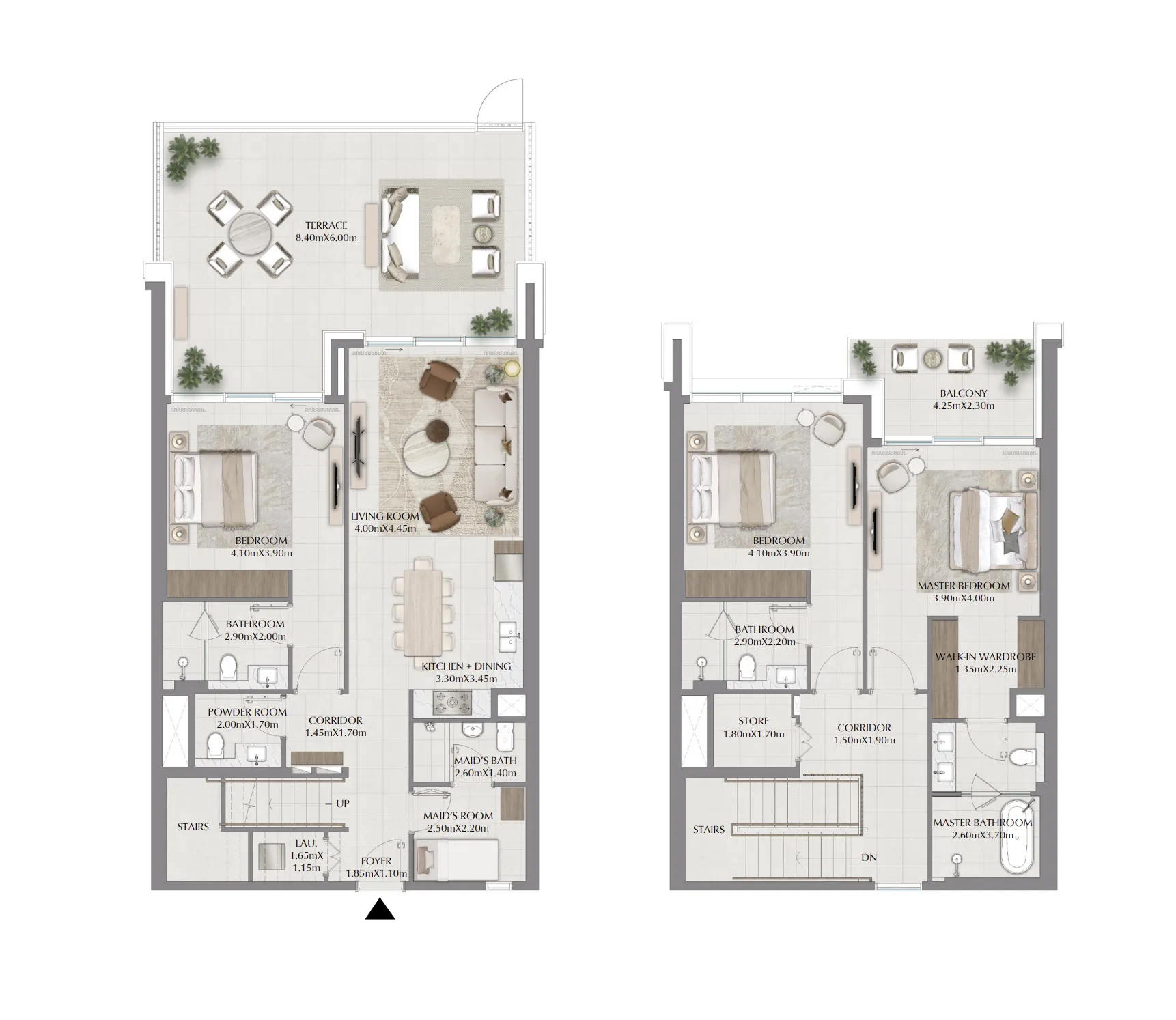 Terra Gardens 3 bed floor plan, 2,702 sqft