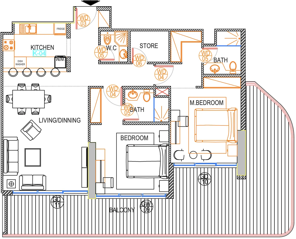 Urban Life 2 bed floor plan, 1,757 sqft