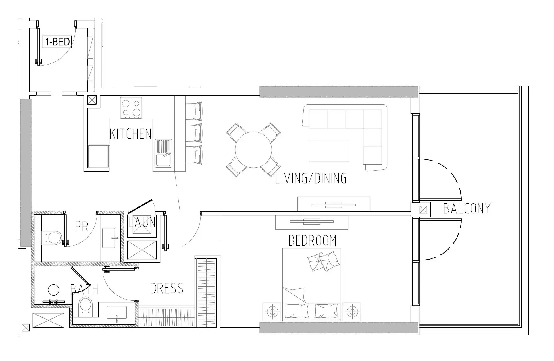 Damac Riverside Views 1 bed floor plan, 983 sqft