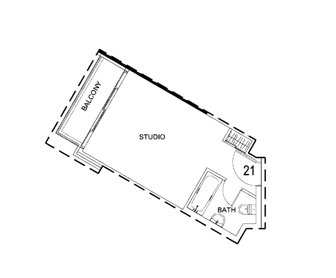 Damac Hills 2 - Hotel Edge by Rotana Studio floor plan, 358 sqft