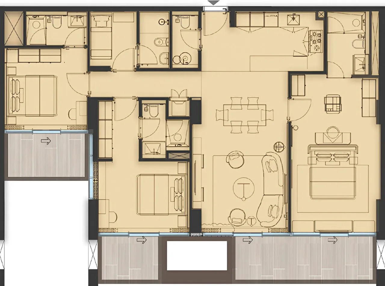 Sea Cliff by Imtiaz 3 bed floor plan, 1,698 sqft
