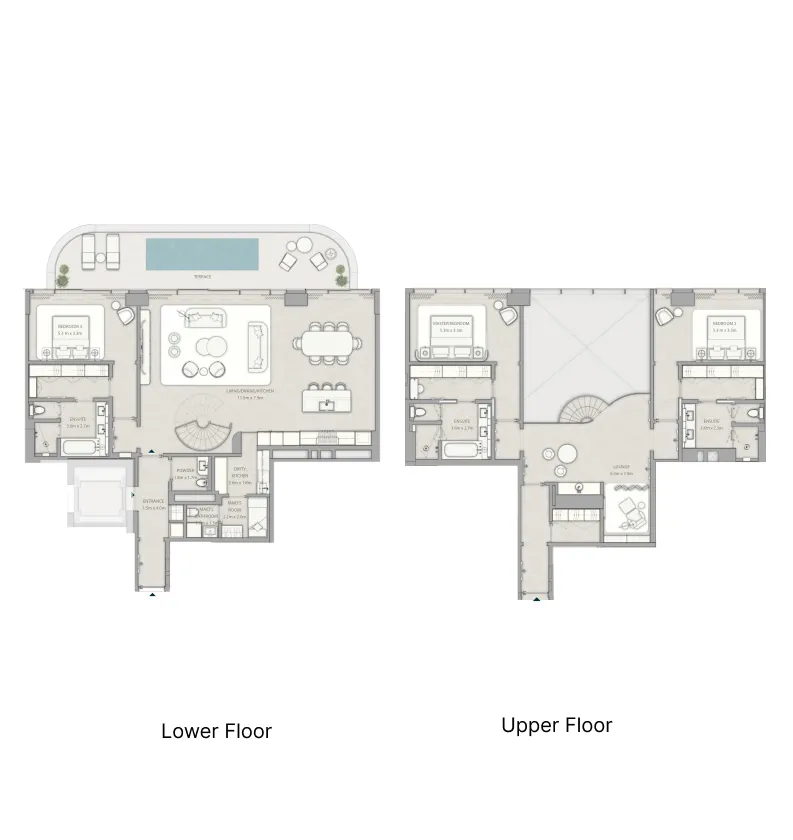 The Ritz-Carlton Residences by SAAS 3 bed floor plan, 3,563 sqft