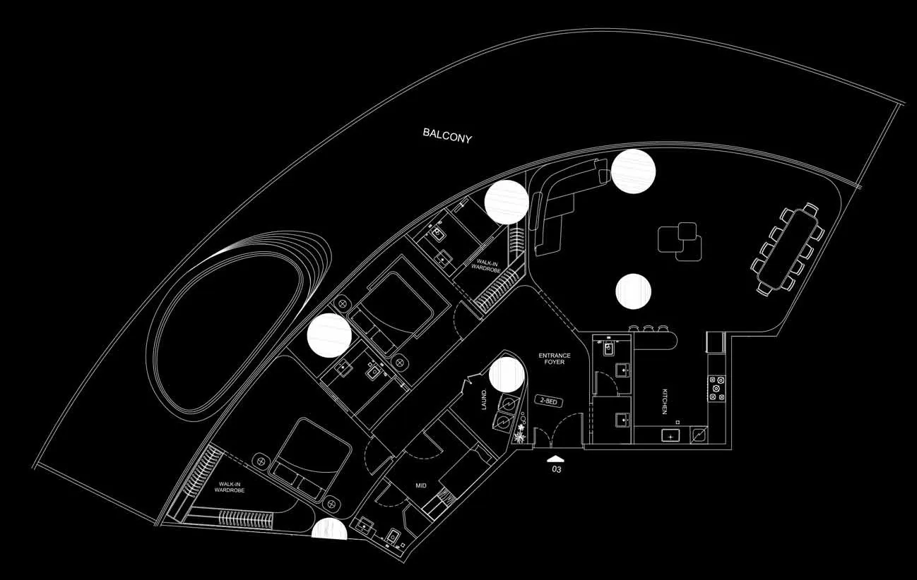 Bugatti Residences by Binghatti 2 bed floor plan, 3,629 sqft