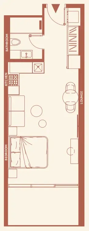 11 Hills Park Studio floor plan, 474 – 591 sqft