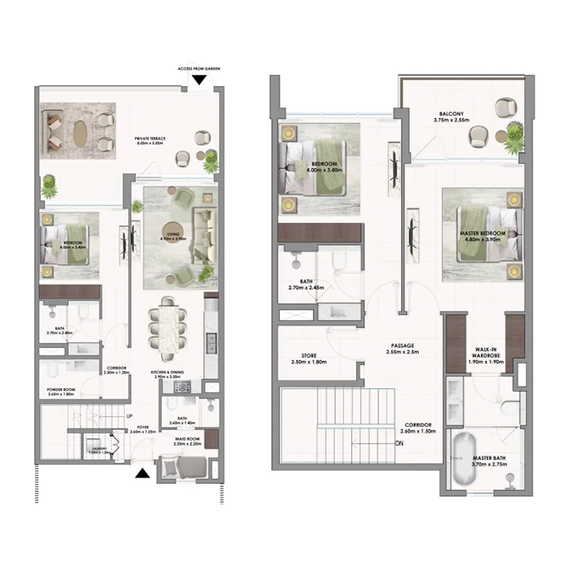Golf Dale 3 bed floor plan, 2,542 sqft