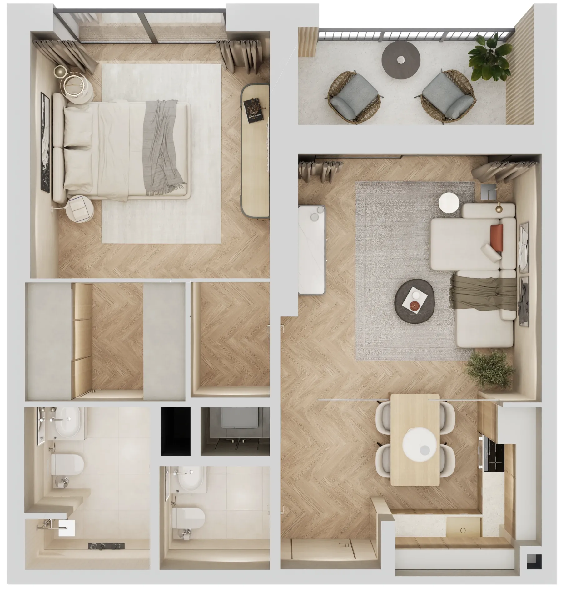 Arisha Terraces 2 bed floor plan, 1,582 sqft