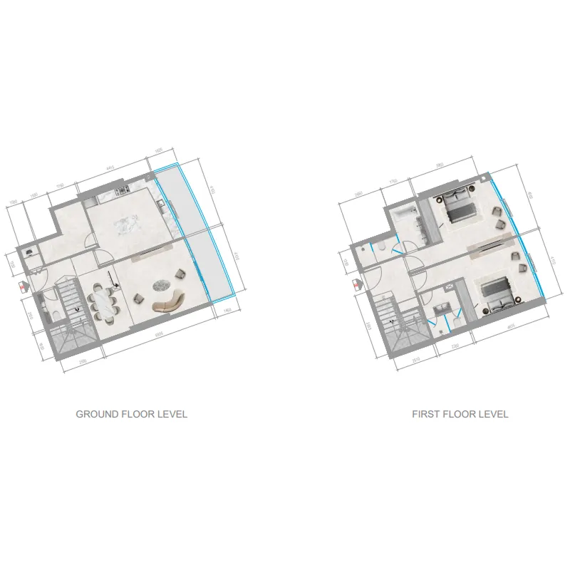 Orchid Towers Phase 1 2 bed floor plan, 1,764 sqft