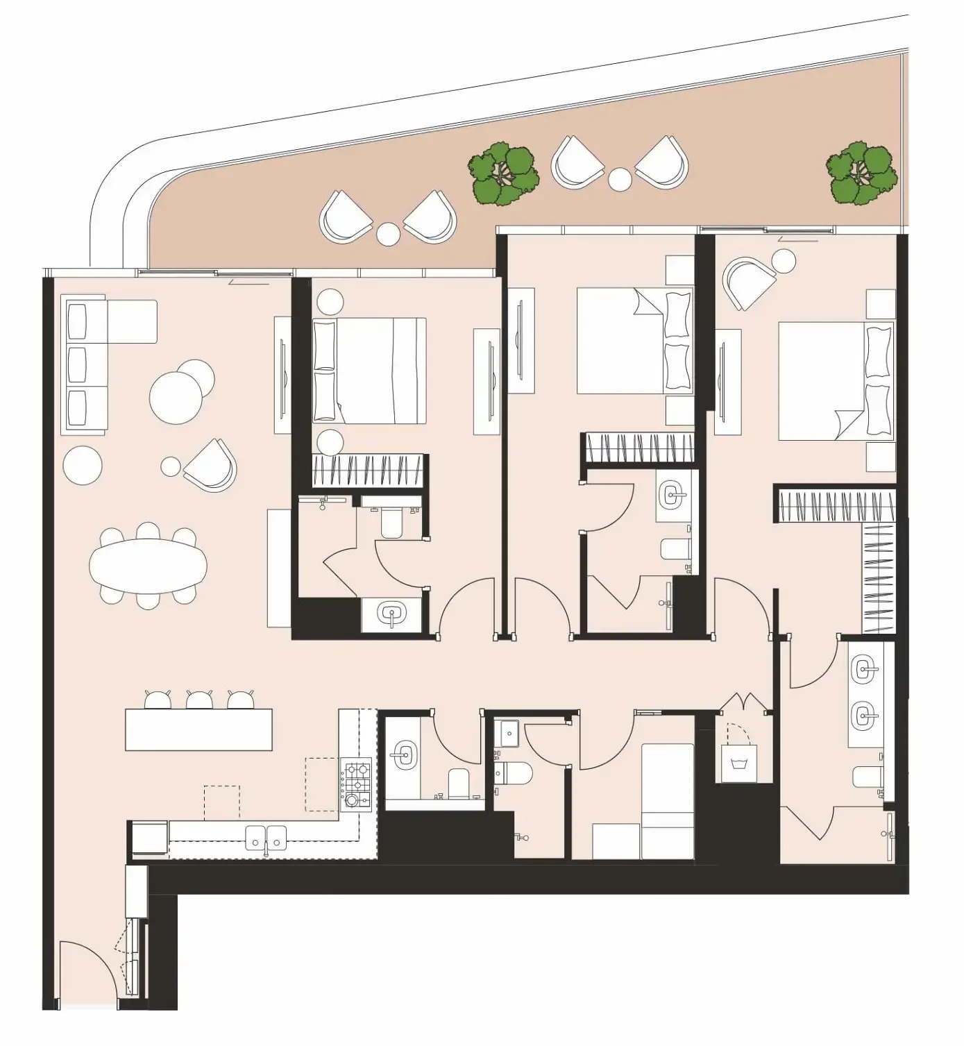 Artistry One Residences 3 bed floor plan, 1,965 sqft