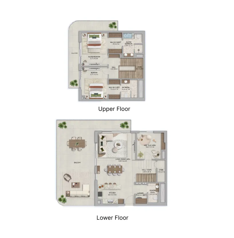 The Wilds Residences 2 bed floor plan, 2,051 – 2,356 sqft