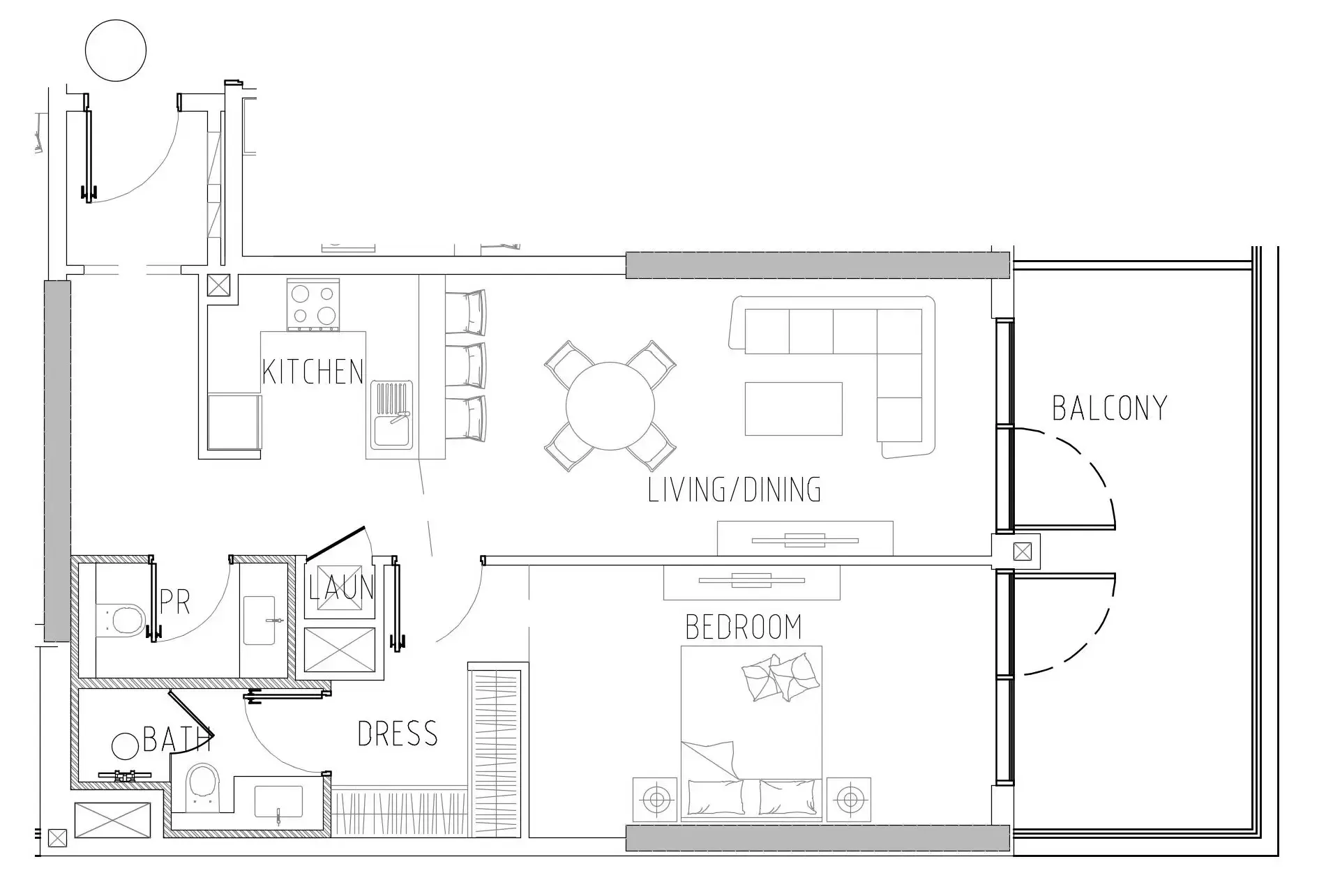 Damac Riverside Views 1 bed floor plan, 980 sqft