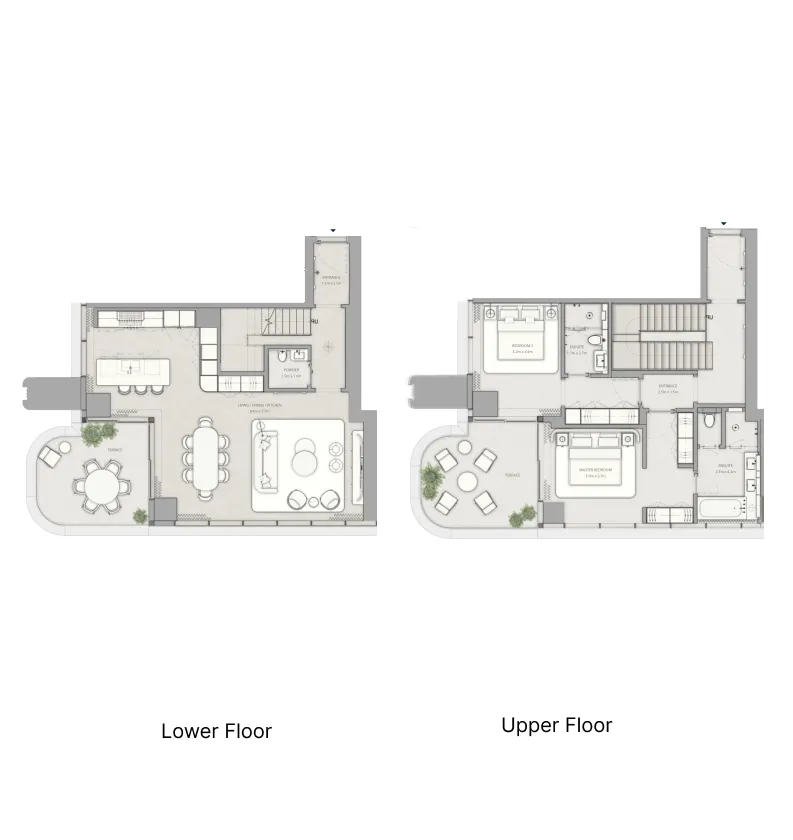 The Ritz-Carlton Residences by SAAS 2 bed floor plan, 2,131 sqft