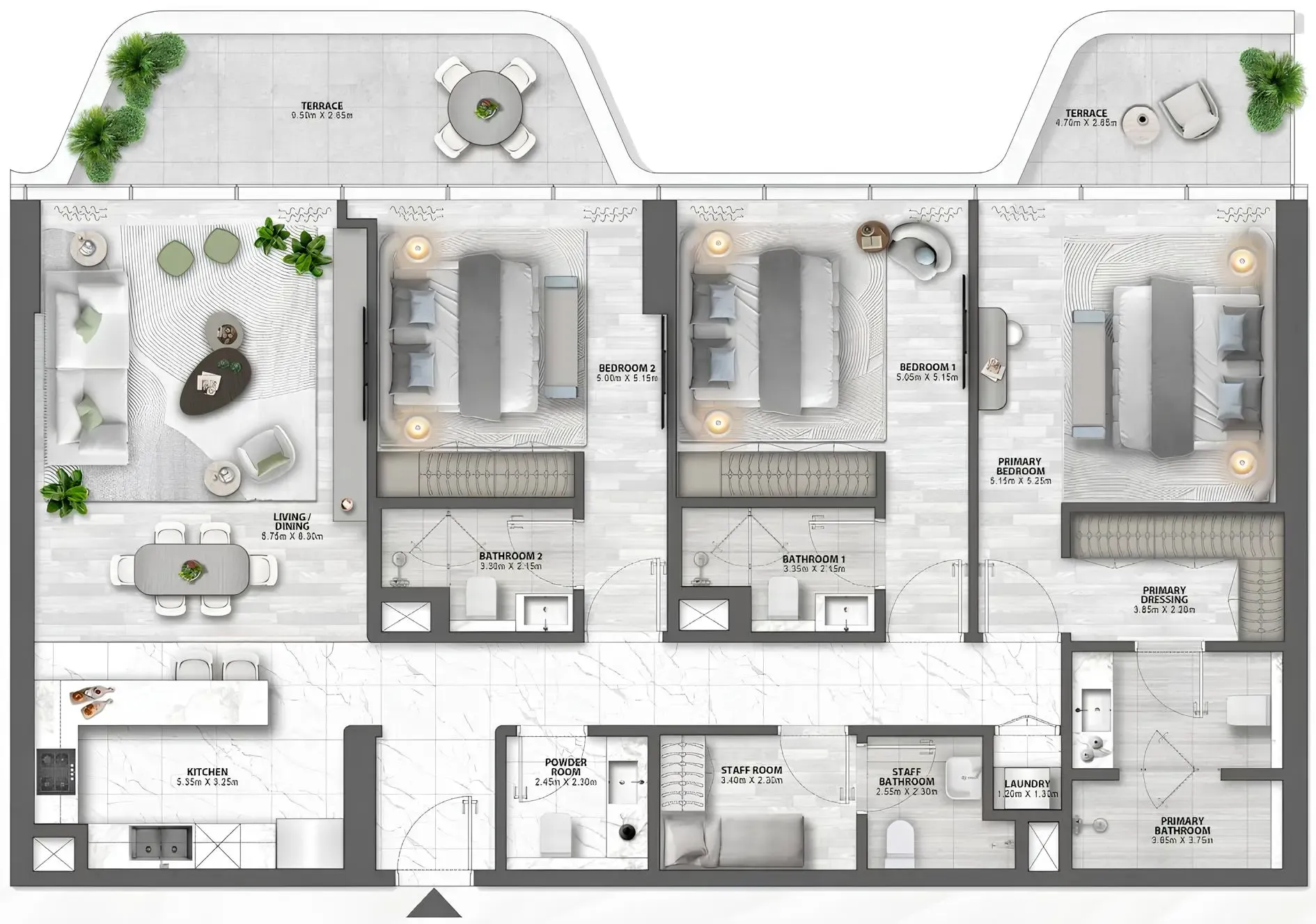 Passo by Beyond 3 bed floor plan, 1,848 sqft