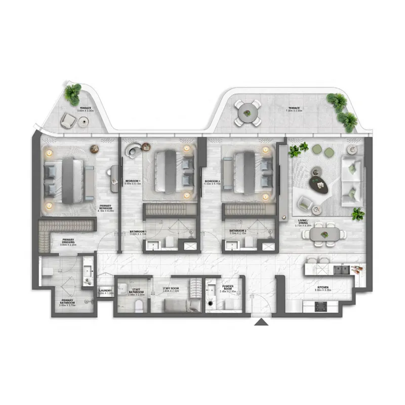 Passo by Beyond 3 bed floor plan, 1,826 sqft