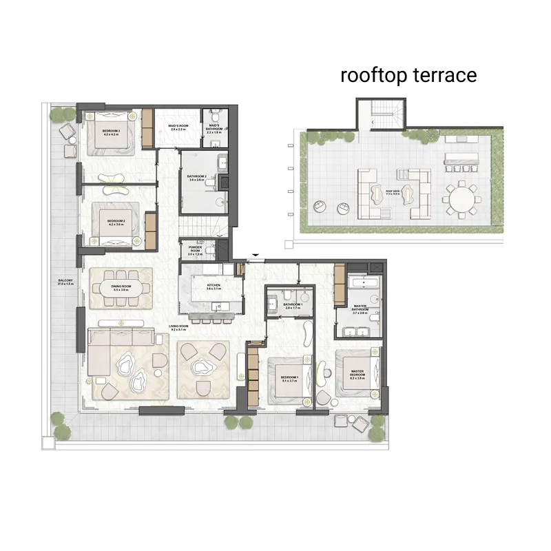 Saria 4 bed floor plan, 4,613 sqft